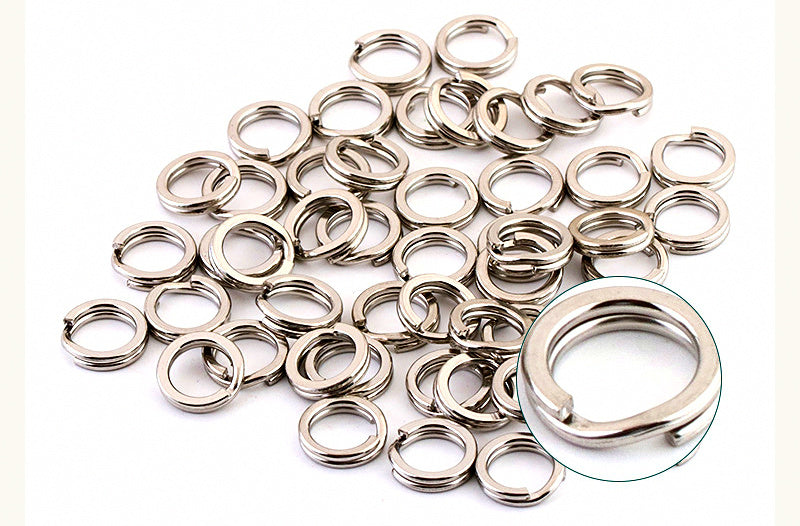 Flattened Double Split Rings, Size 00–8, Lure Connectors – product photo