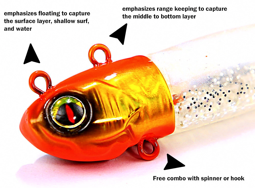 Jig Head + T-Tail Soft Swimbait Set, 14–36 g (0.5–1.3 oz) – product photo
