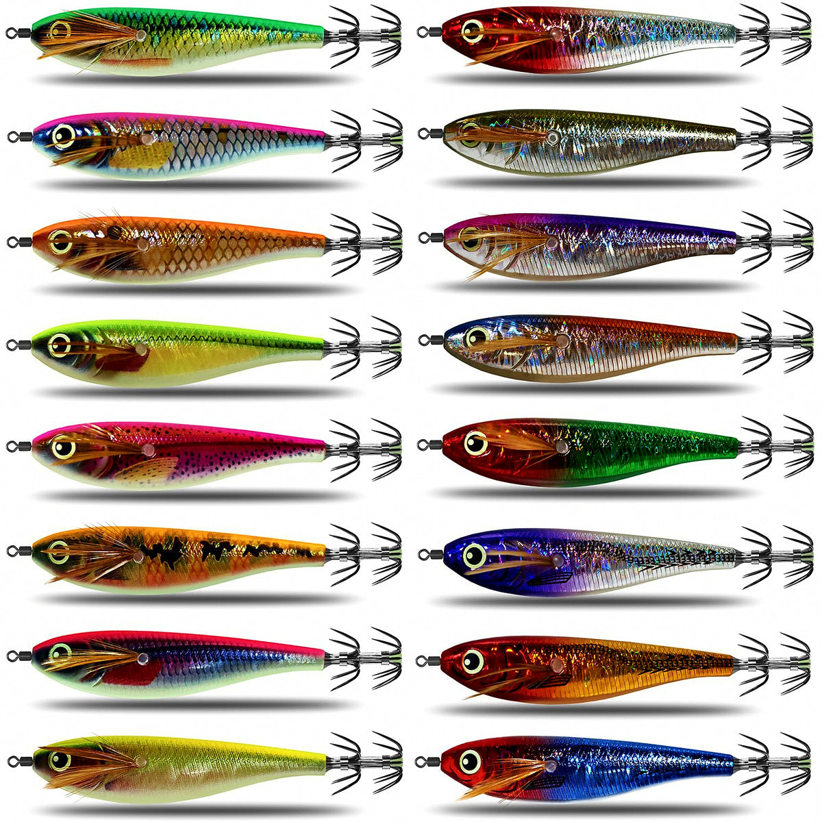 Glow Wood Shrimp Squid Jig, 80 mm (3.1 in), 10.7 g (0.38 oz)
