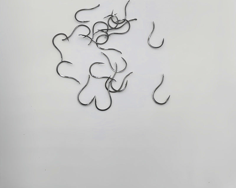 Iseni-Style Bent Shank Barbed Hooks, Fine Wire, Sizes 6–20 – product photo