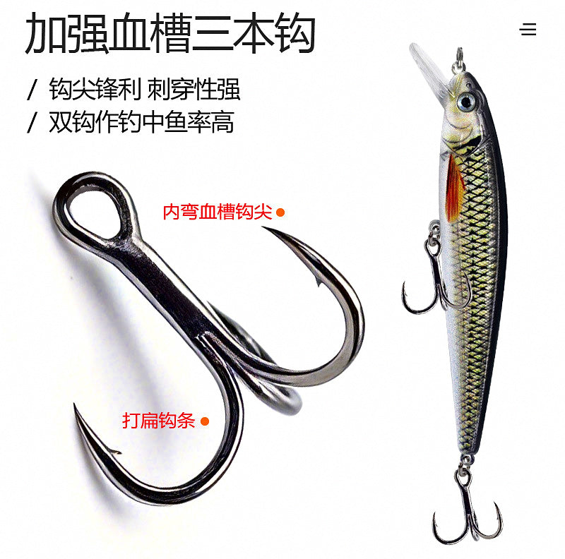 Slow Sinking Minnow Lure with Rattle, 12 g (0.42 oz), 11 cm – product photo