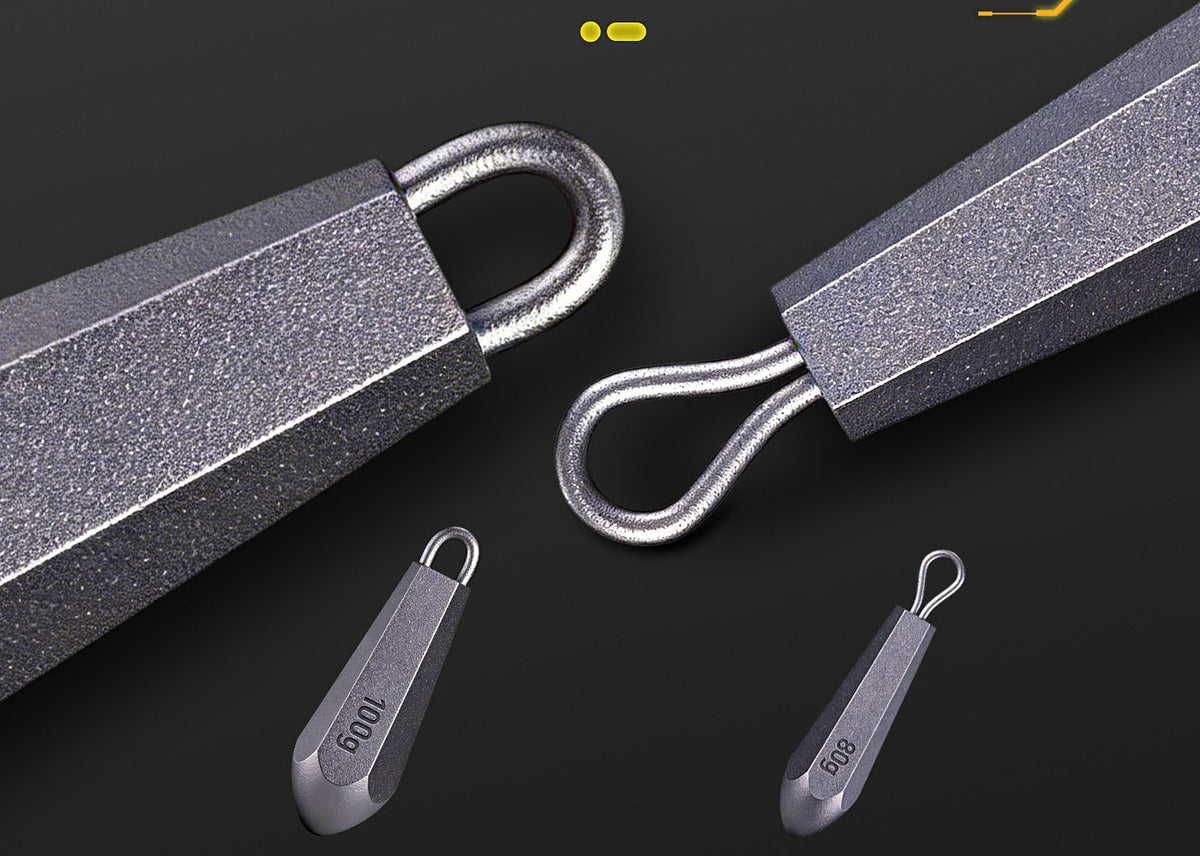 Six-Sided Teardrop Iron Sinker, 1.1–17.6 oz (30–500 g) – product photo