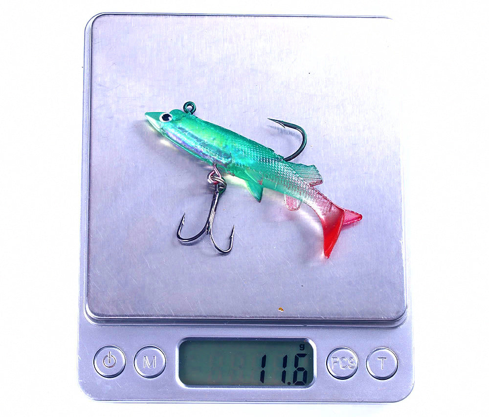 Paddle Tail Soft Swimbait with Lead Jig Head, 4 g & 11 g – product photo