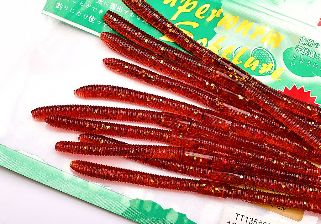Slow-Sinking Noodle Worm, 13.5 cm (5.3 in) Wacky Rig Soft Bait – product photo