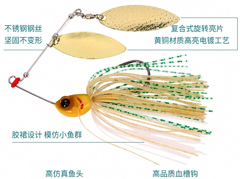 Lead Head Spinnerbait, 7 g (0.25 oz) & 10 g (0.35 oz) – product photo