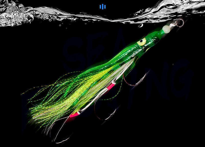 Squid Jig Hook Rig, Octopus Beak Style, 2-Pack, 6/0 & 8/0 – product photo