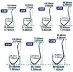 Barbed Live Bait Hook, High Carbon Steel, 1/0–10/0, 25 pcs – product photo