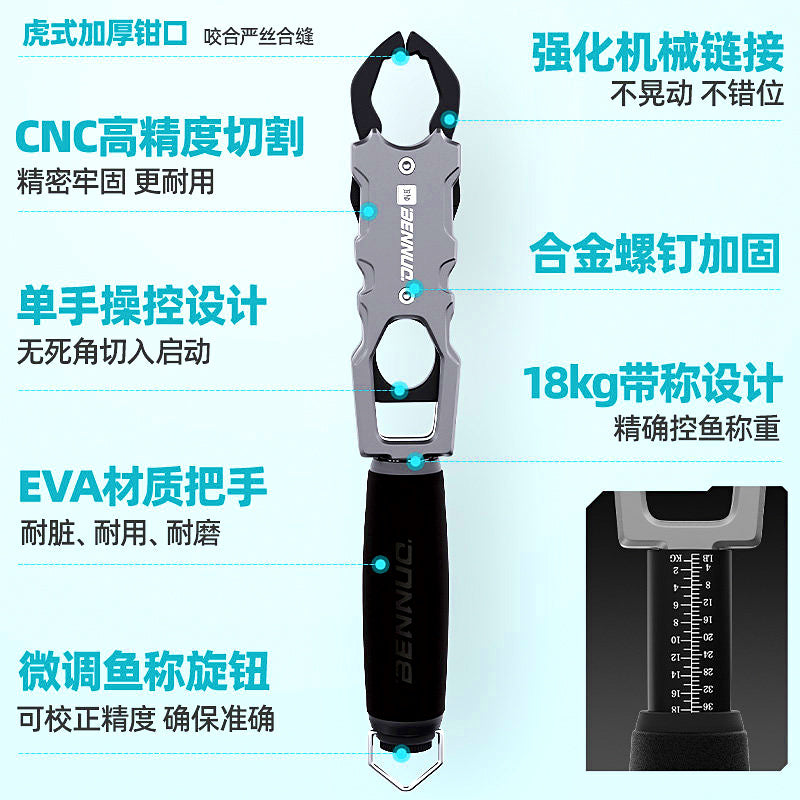 Fish Lip Gripper with Scale & Fishing Pliers – product photo