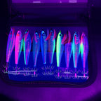 Glow UV Wood Shrimp Squid Jig 10-Pack, 7.5 or 10.5 cm – product photo