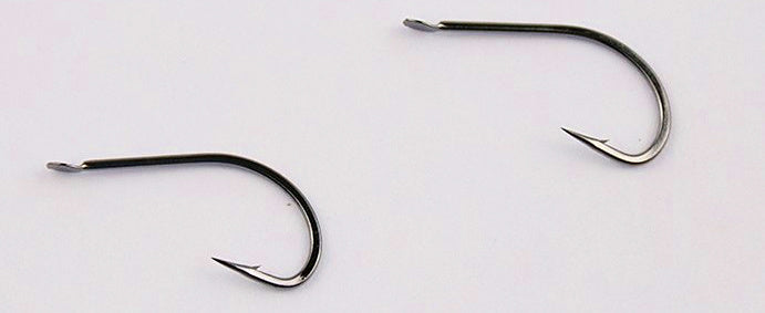 Maruseigo Style Long Shank Barbed Hooks, Black, Bulk – product photo
