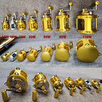 Two-Speed Conventional Trolling Reel, Gold, Saltwater – product photo