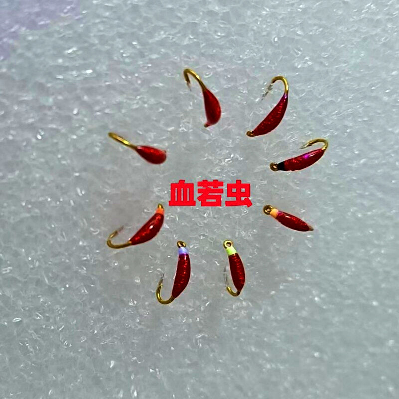 Barbed Nymph Fly Hooks, Bloodworm & Ant Patterns, Size 8–20 – product photo