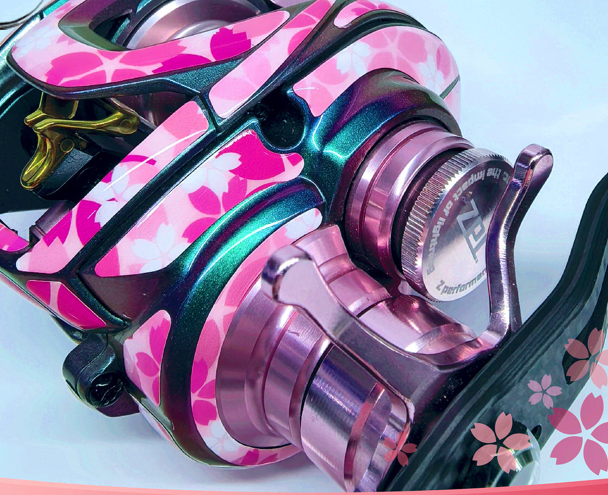 Baitcasting Reel Protective Film, Cherry Blossom Pink – product photo
