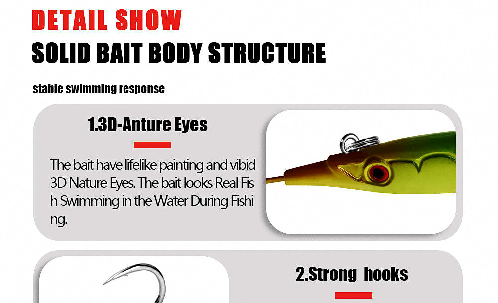 Sinking Pencil Lure, 63 g (2.2 oz), 19 cm (7.5 in) – product photo