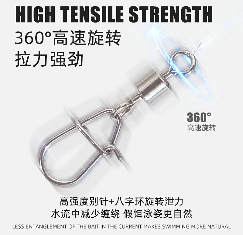 Stainless Steel Snap and Figure-8 Ring Connectors, 10–100 pcs – product photo