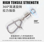 Stainless Steel Snap and Figure-8 Ring Connectors, 10–100 pcs – product photo