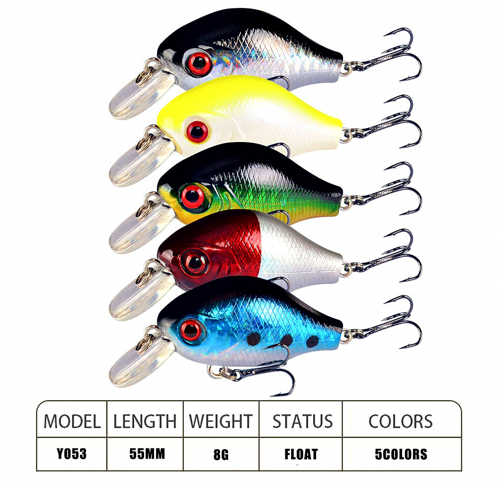 Floating Minnow Hard Bait, 5.5 cm (2.2 in) 8 g (0.28 oz) – product photo