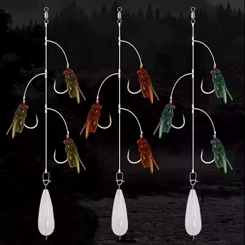 Fly Hook String Rig, 3/5/7 Hooks, Micro Lure Rig