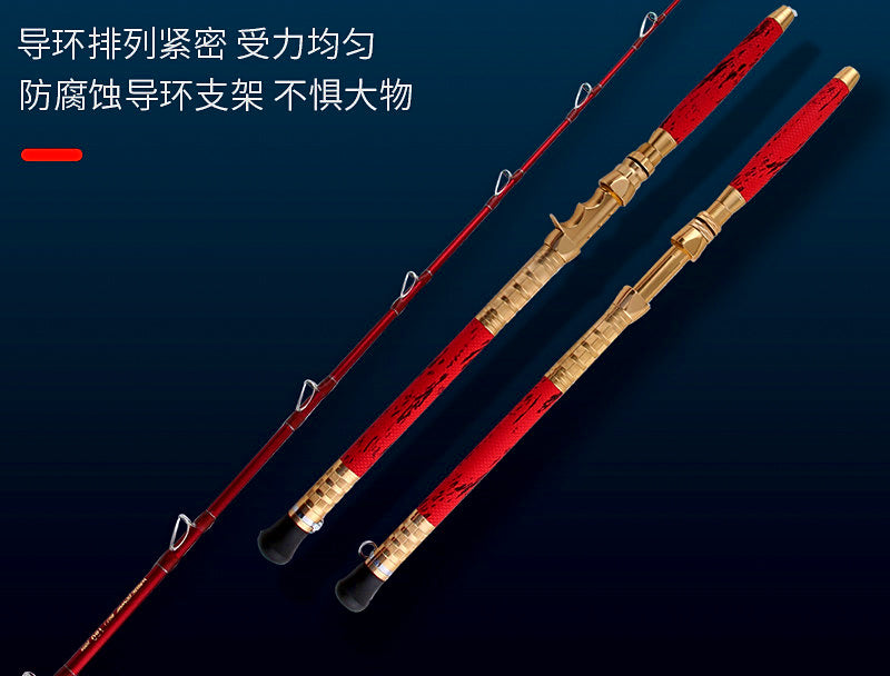 Fiberglass Boat Rod with Metal Reel Seat, 1.5–2.1 m (5–7 ft) – product photo