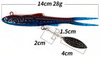 Forked Tail Soft Swimbait with Spinner Blade, 14 cm 28 g (1 oz) – product photo
