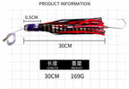 Resin Head Octopus Squid Skirt Lure, 12 in (30 cm) 169 g – product photo