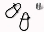 Black Gourd-Shape Fishing Snaps, 50 pcs, Sizes 000–2 – product photo