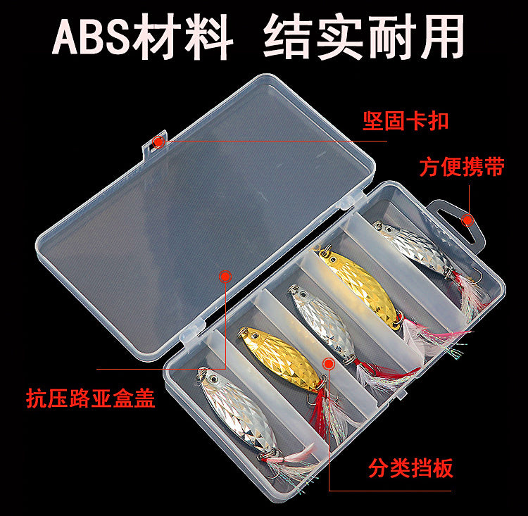 Plastic Compartment Tackle Box, Lure Storage Case – product photo