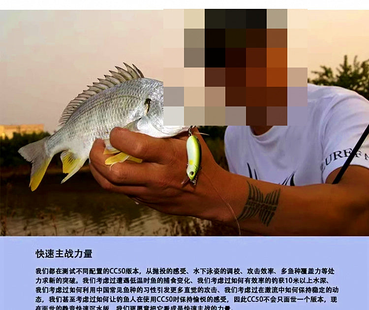 Slow-Sinking Fat Body Hard Bait, 4.3–9.5 g (0.15–0.34 oz) – product photo