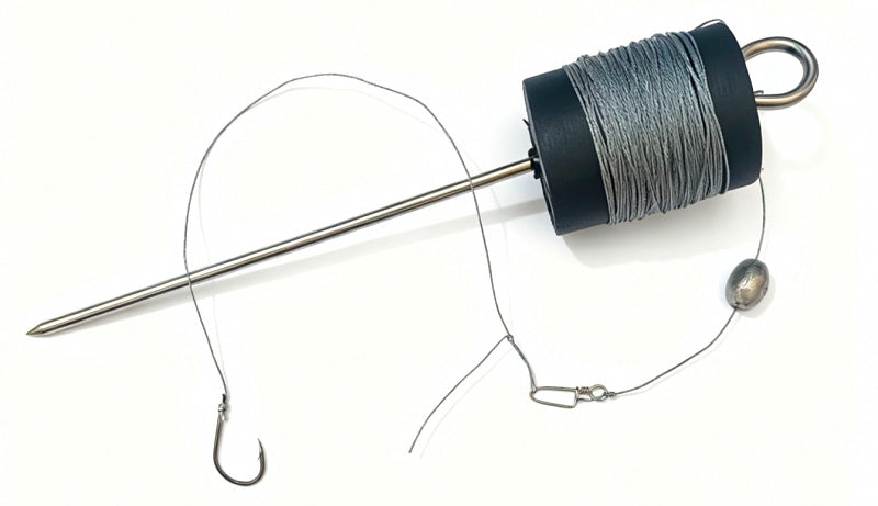 Ground Stake Hook Rig with Foam Float, 10 m Line, 10-Pack – product photo