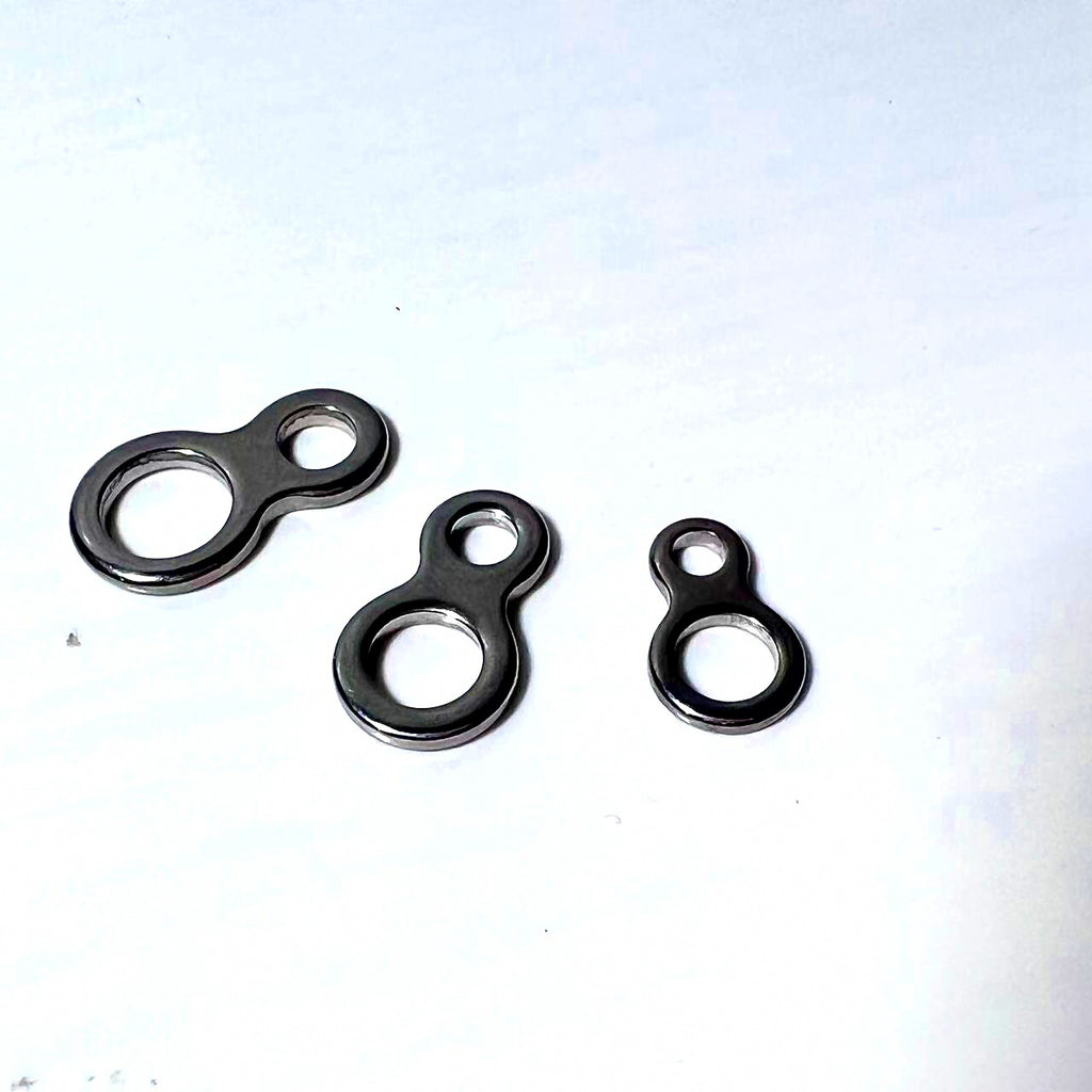 Seamless Figure-Eight Ring Connector, Pear-Shaped Double Hole