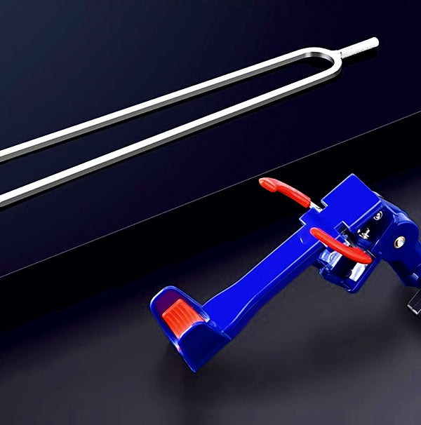 Self-Locking Rod Holder Stand, Aluminum Alloy, Blue – product photo