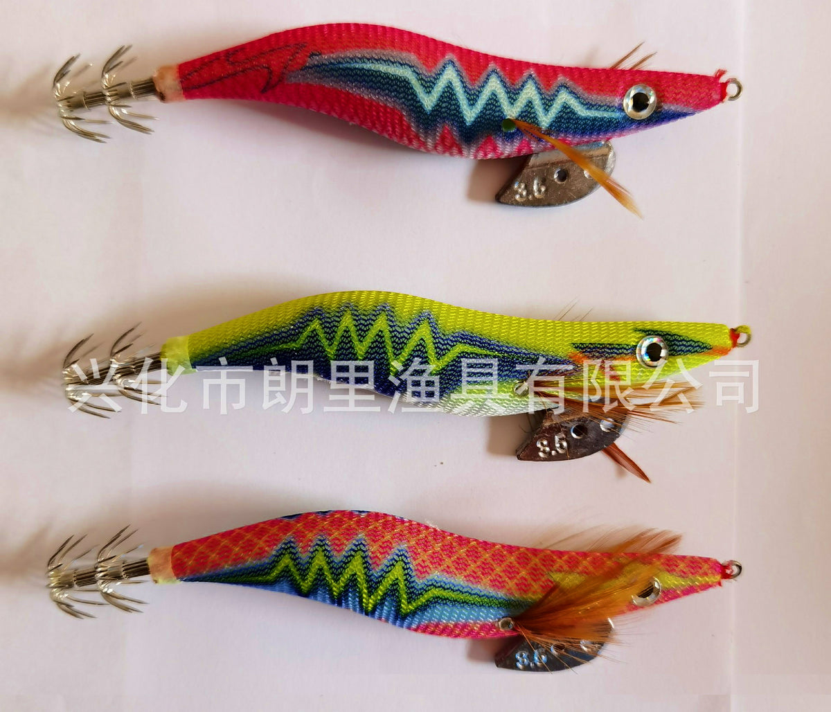 Glow Wood Shrimp Squid Jig, Sizes 2.5#–4.0# – product photo