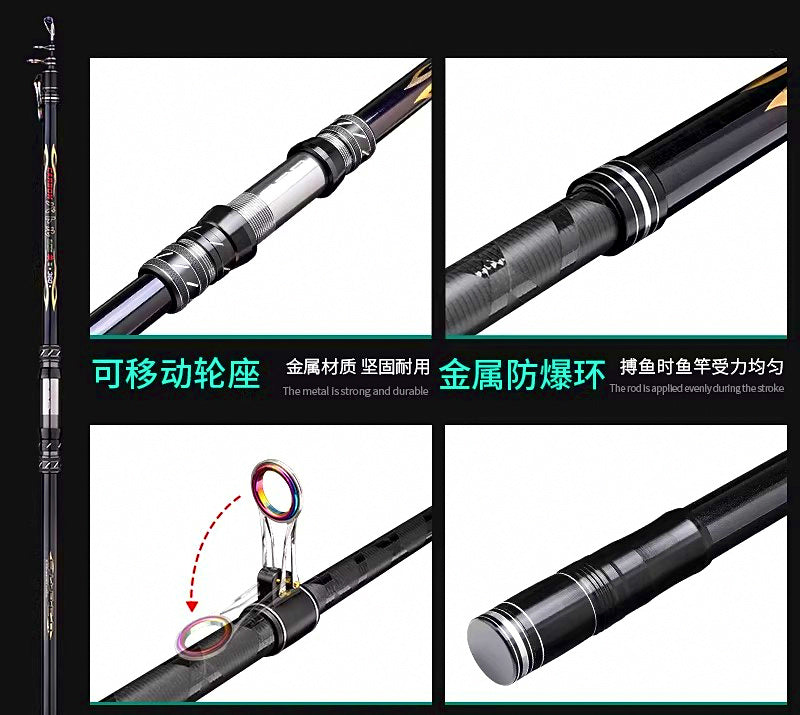 Heavy Surf Casting Rod, 3.6–5.4 m (11.8–17.7 ft), 4-Pc – product photo