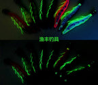 Glow Squid Jig, Wooden Shrimp Style Egi with Legs – product photo