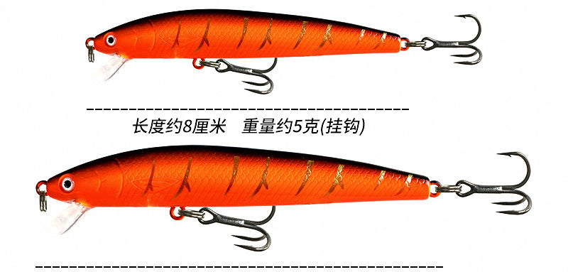Floating Minnow Lure with Rattle, 8 cm & 10 cm (3.1 & 3.9 in) – product photo