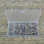 Stainless Steel Flattened Split Rings, 200 pcs – product photo