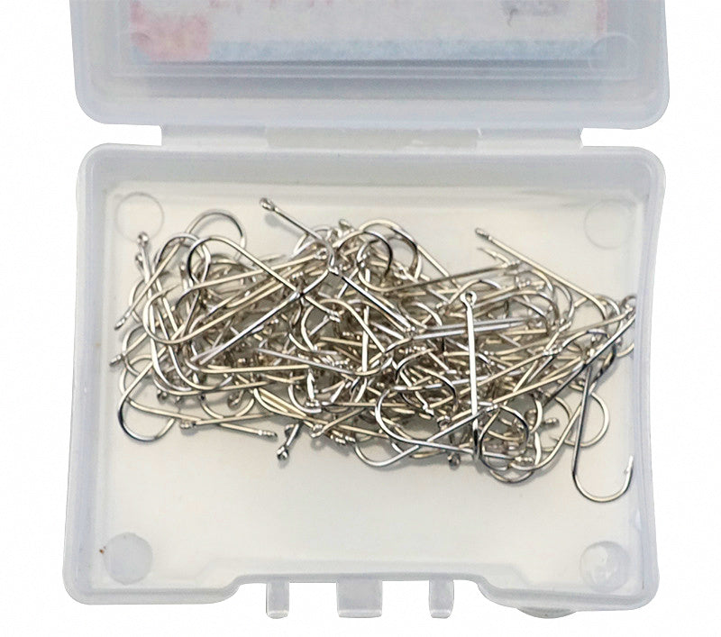 Long Shank Eyed Aberdeen Hooks, Barbed, 100 Pcs – product photo