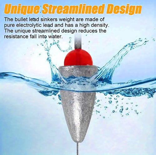 Wire Leader with Bullet Sinker, 49-Strand Stainless, 30-60 lb – product photo