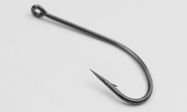 Barbed Long Shank Eyed Hooks, Carbon Steel, Bulk Pack – product photo