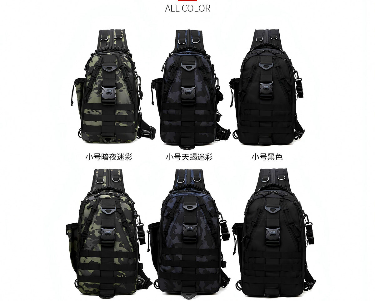 Tactical Fishing Backpack / Crossbody Bag, 3-Layer – product photo