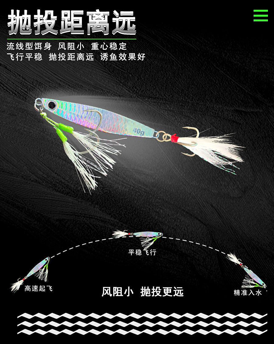 Silver Casting Jig, Hooked or Bare, 40–80 g (1.4–2.8 oz) – product photo