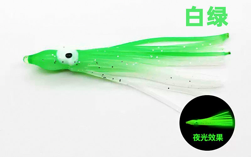 Glow Octopus Skirt Squid Lures, 5-Pack Soft Baits – product photo