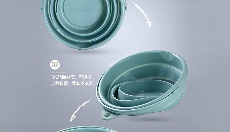 Collapsible Fishing Bucket, 3–10 L (0.8–2.6 gal) – product photo