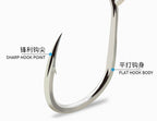 5X Strong Saltwater Jig Single Hooks, 2-Pack Set – product photo