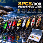 Micro Metal Spoon Lures, Ladybug Beetle Style, 8-Piece Box – product photo