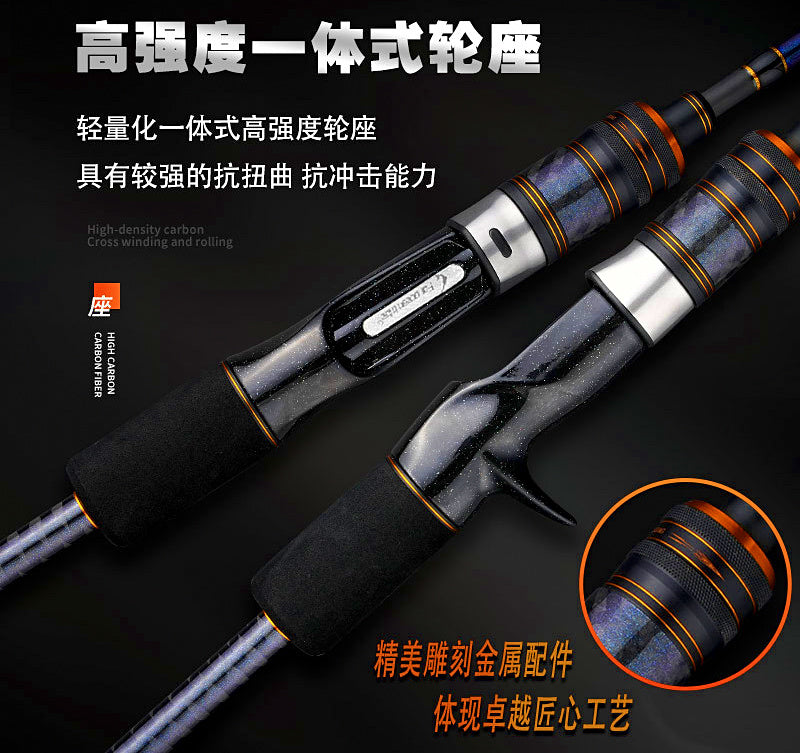 Slow Pitch Jigging Rod, 2-Piece Carbon, 1.83–1.95 m – product photo