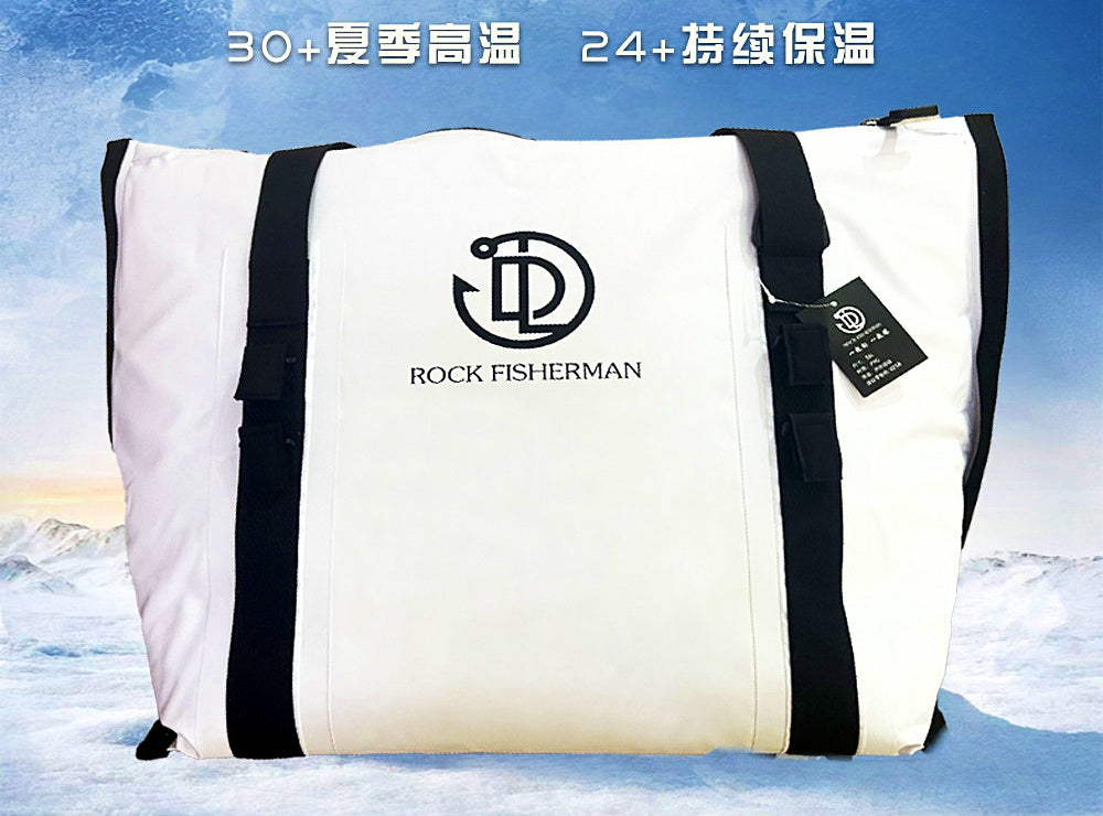 Soft Insulated Fishing Cooler Bag with Rod Holder, 20-32 L – product photo