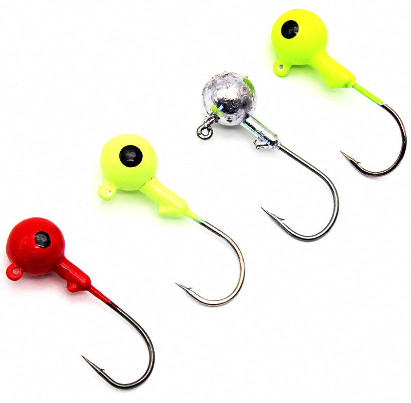 Painted Lead Jig Heads, 1–20 g (0.04–0.7 oz), 5-Pack
