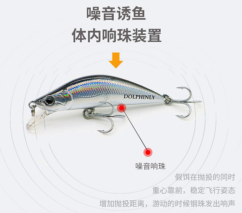 Micro Slow-Sinking Minnow Hard Bait, Sinking Twitch Lure – product photo