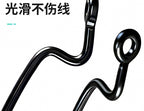Wide Gap Offset Worm Hooks, Black Nickel, Sizes 1–6/0 – product photo